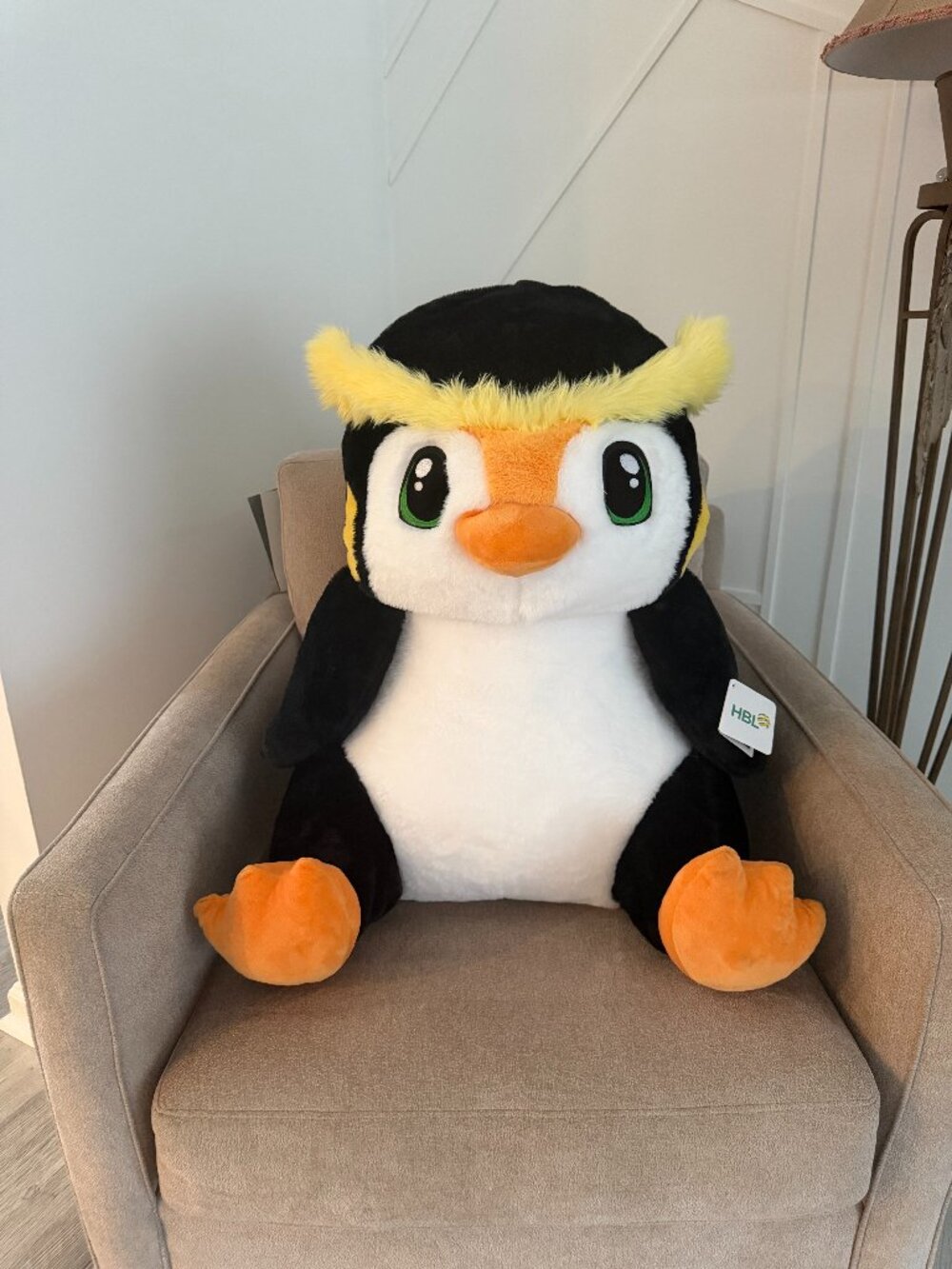 Stuffed Large Macaroni Penguin Plush!